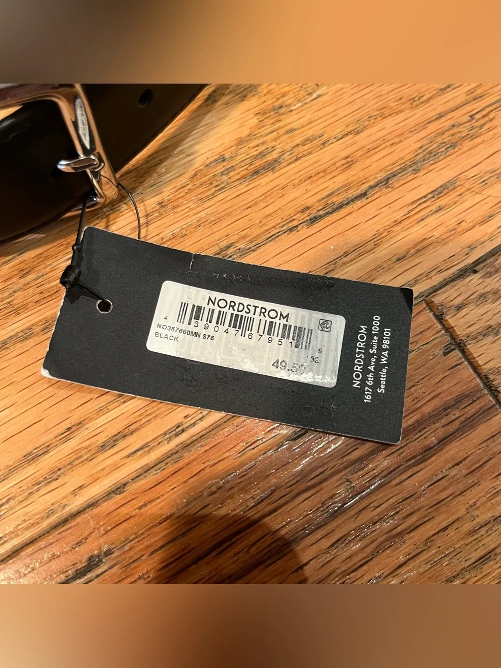 Nordstrom Men’s Black Leather Dress Belt